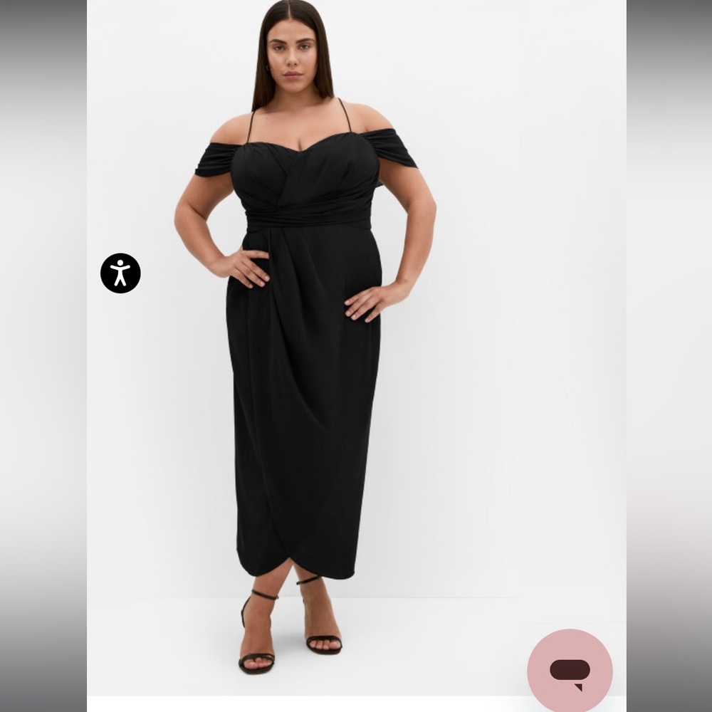 City Chic Entwine Tulip Maxi Black Dress